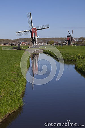 Windmills in Holland Editorial Stock Photo