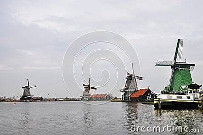 Windmills in holland Editorial Stock Photo