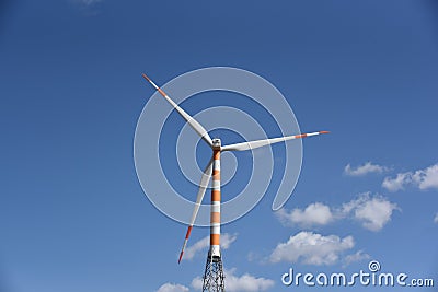 Windmills - renewable and clean energy industry Stock Photo
