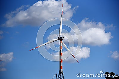 Windmills - renewable and clean energy industry Stock Photo