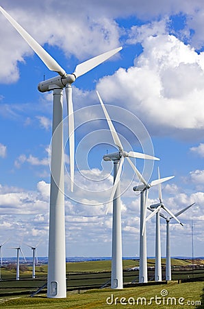 Windmills in windfarm Stock Photo