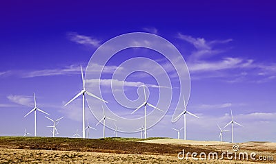 Windmills.Windfarm. Stock Photo