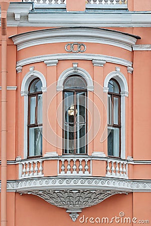 Window on the alcove. Stock Photo