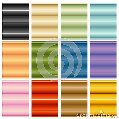 Window Blinds Shades Set Vector Illustration