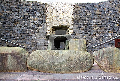 Window box at Newgrange Stock Photo