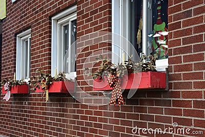 Window boxes Stock Photo