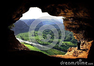 Window Cave Stock Photo