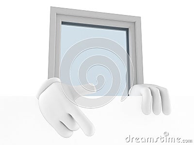 Window character Stock Photo