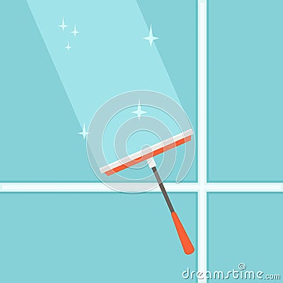 Window Cleaning vector flat design Vector Illustration