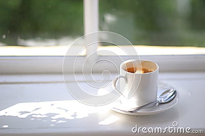 Window coffee2 Stock Photo