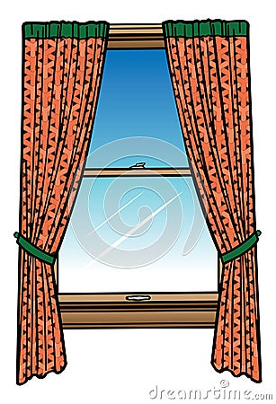 Window And Curtains Royalty Free Stock Photos - Image: 16468298