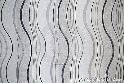 Window curtains with stripe Stock Photo
