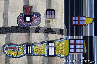 Window and facade, artistically arranged Stock Photo