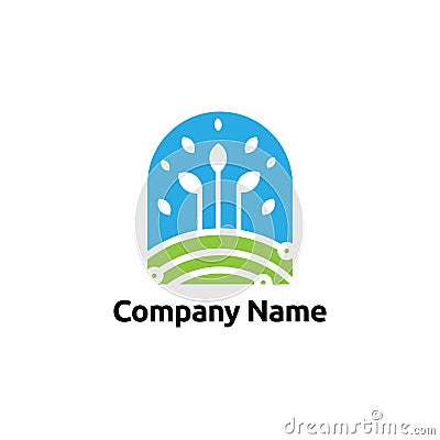 Window farm logo vector concept icon, element, and template for company Vector Illustration