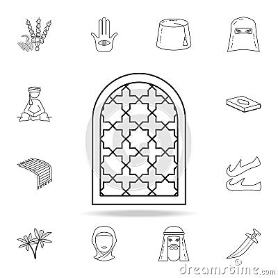 window frame arabic icon. Detailed set of Arab culture icons. Premium graphic design. One of the collection icons for websites, we Stock Photo