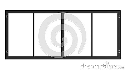 Window frame isolated on white Stock Photo