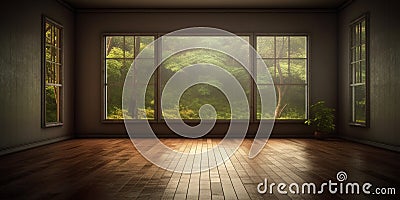 Window home for nature view for relax copy space blurred background Stock Photo