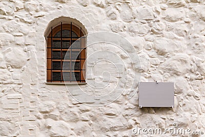 Window of House of Merchant Guild of Holy Spirit Stock Photo