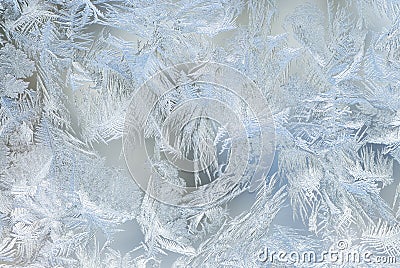 Window Ice Crystals Stock Photo