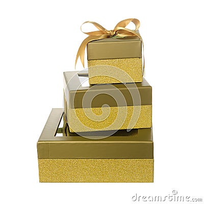 Window lid gift boxes Stock Photo