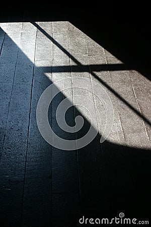 Window Light On Wood Floor Stock Photo