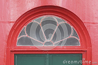 Window in the lighthouse of Westkapelle, The Netherlands Stock Photo
