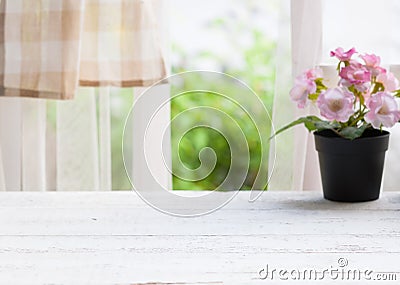 Window with nature background Stock Photo