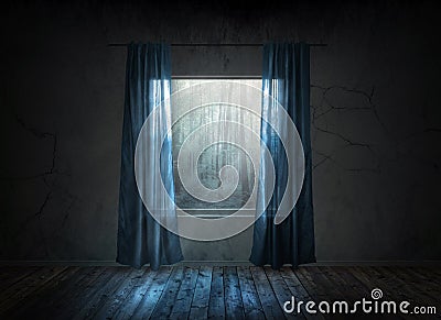 Window at night Stock Photo