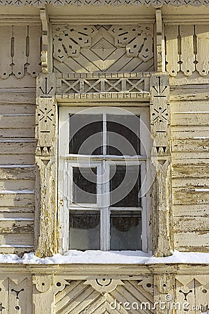 Window of the old house Stock Photo