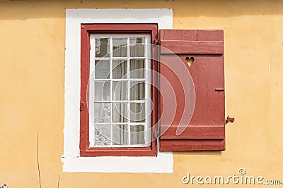 Window of a parsonage in Genadendal Stock Photo