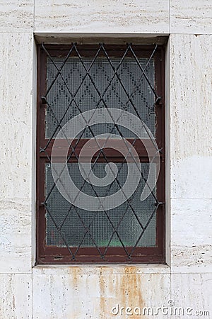 Window Rhomb Bars Stock Photo