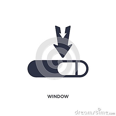 window scrolling medium icon on white background. Simple element illustration from education concept Vector Illustration