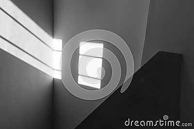 Light beam window shades geometrical lines texture. Stock Photo