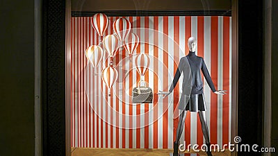 Window shopping of luxury fashion store Editorial Stock Photo