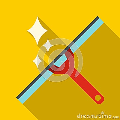 Window squeegee icon, flat style Vector Illustration