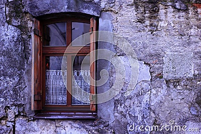 Window on the texture of ultraviolet natural stone Stock Photo