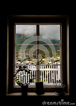 Window to Norways nature Stock Photo