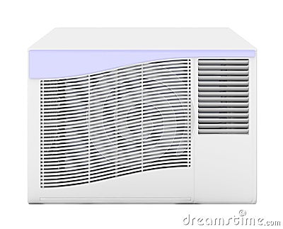 Window unit air conditioner Stock Photo