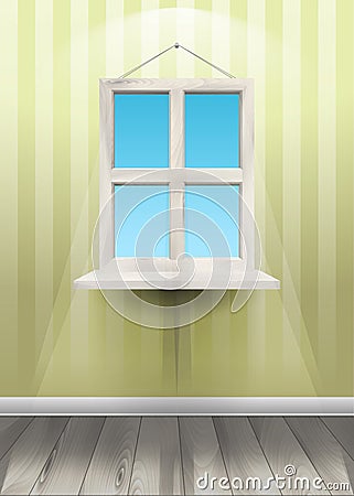 Window on the wall. Vector Illustration Vector Illustration