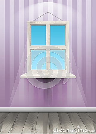 Window on the wall. Vector Illustration Vector Illustration