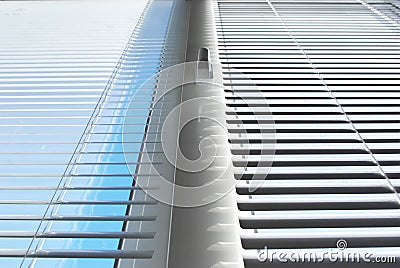 Windows with blinds Stock Photo