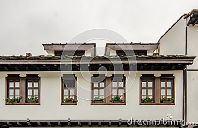 Windows form a beautiful old building Stock Photo
