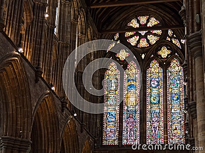 Windows of Glasgow Cathedral Editorial Stock Photo