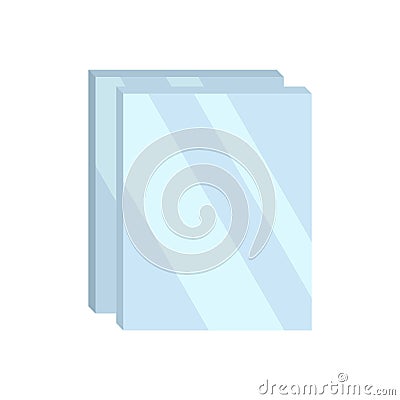 Windows glass icon flat isolated vector Vector Illustration