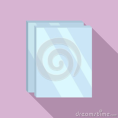 Windows glass icon, flat style Vector Illustration