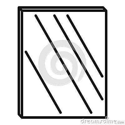 Windows glass icon, outline style Vector Illustration