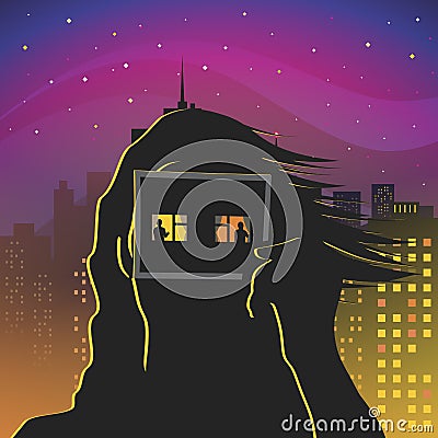 Windows of the inner world. Vector Illustration