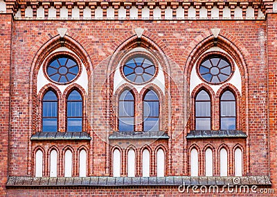 Windows of a gothic cathedral Stock Photo