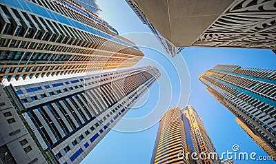 Windows of Skyscraper Business Office, Corporate building Stock Photo