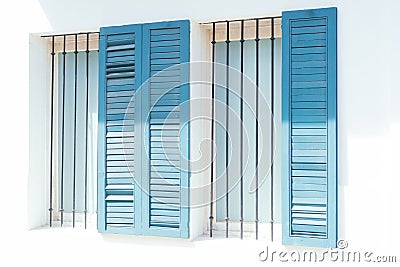 Windows in the Walled City of Cartagena de Indias, Bolivar, Colombia Stock Photo